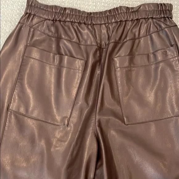 Pilcro Chocolate Brown Faux Leather Pants - Picture 5 of 7